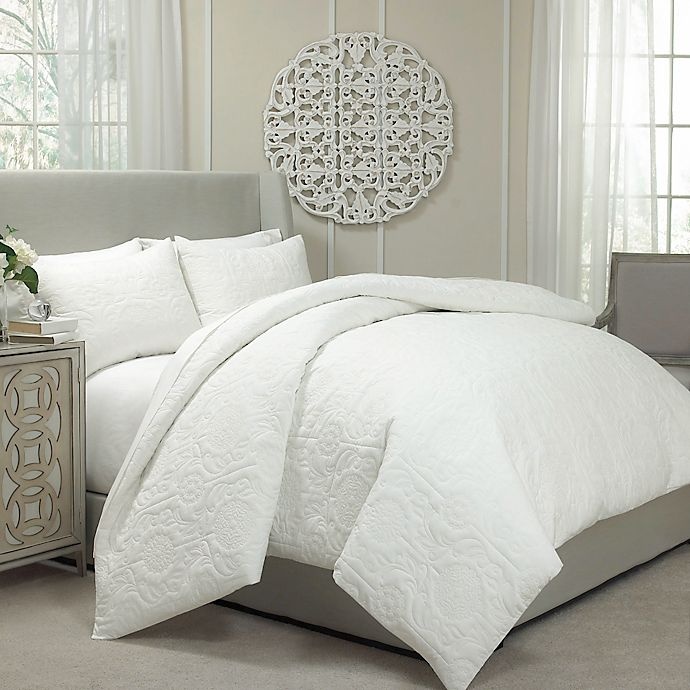 slide 1 of 1, Vue Barcelona Convertible Queen Coverlet-to-Duvet Cover Set - Ivory, 1 ct