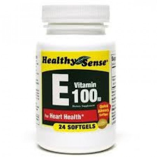 slide 1 of 1, Healthy Sense Vitamin E 100 Iu Softgels, 24 ct