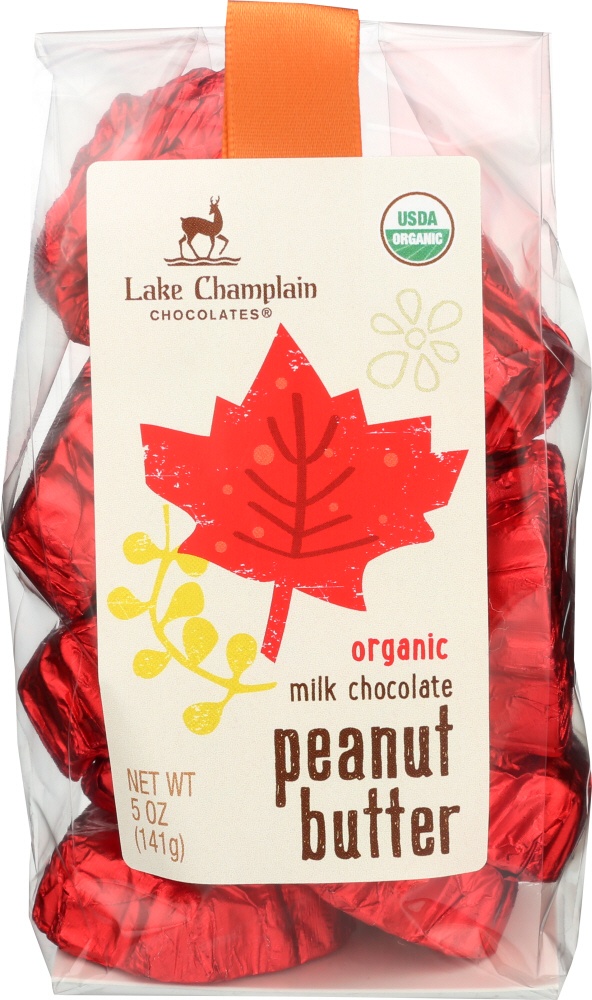 slide 1 of 1, Lake Champlain Chocolates Peanut Butter Leaves Gift Bag, 5 oz