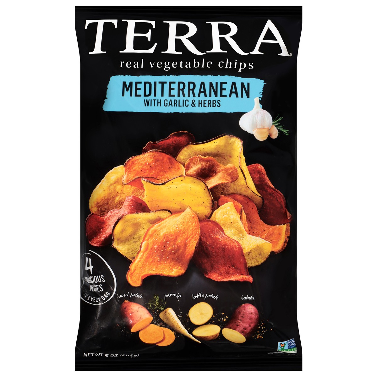slide 1 of 7, Terra Real Vegetable Mediterranean with Garlic & Herbs Chips 5 oz, 5 oz