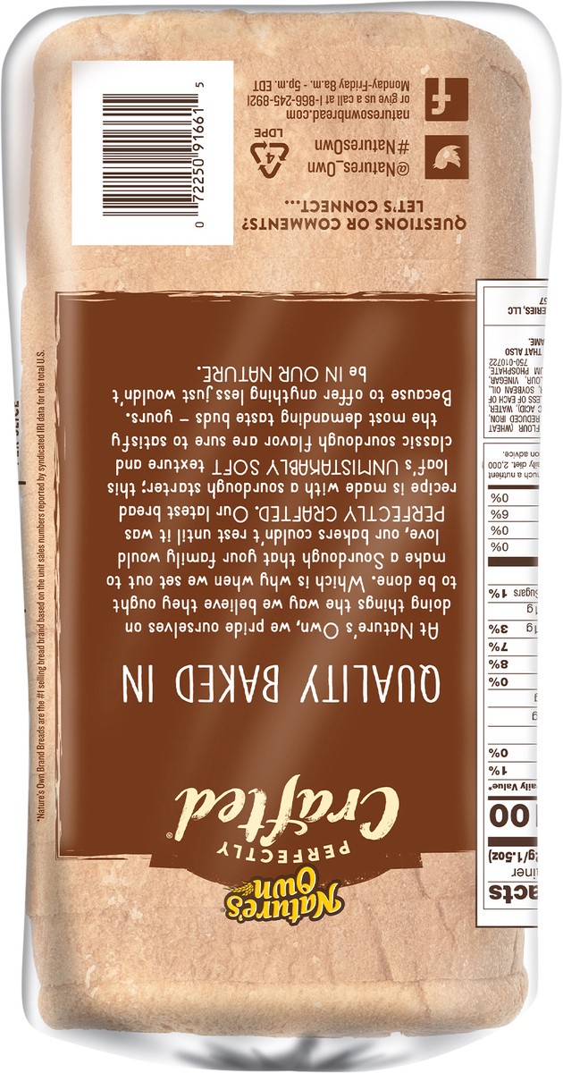 slide 5 of 7, Nature's Own Perfectly Crafted Sourdough Bread, Thick Sliced Non-GMO Sourdough Bread, 22 oz Loaf, 22 oz