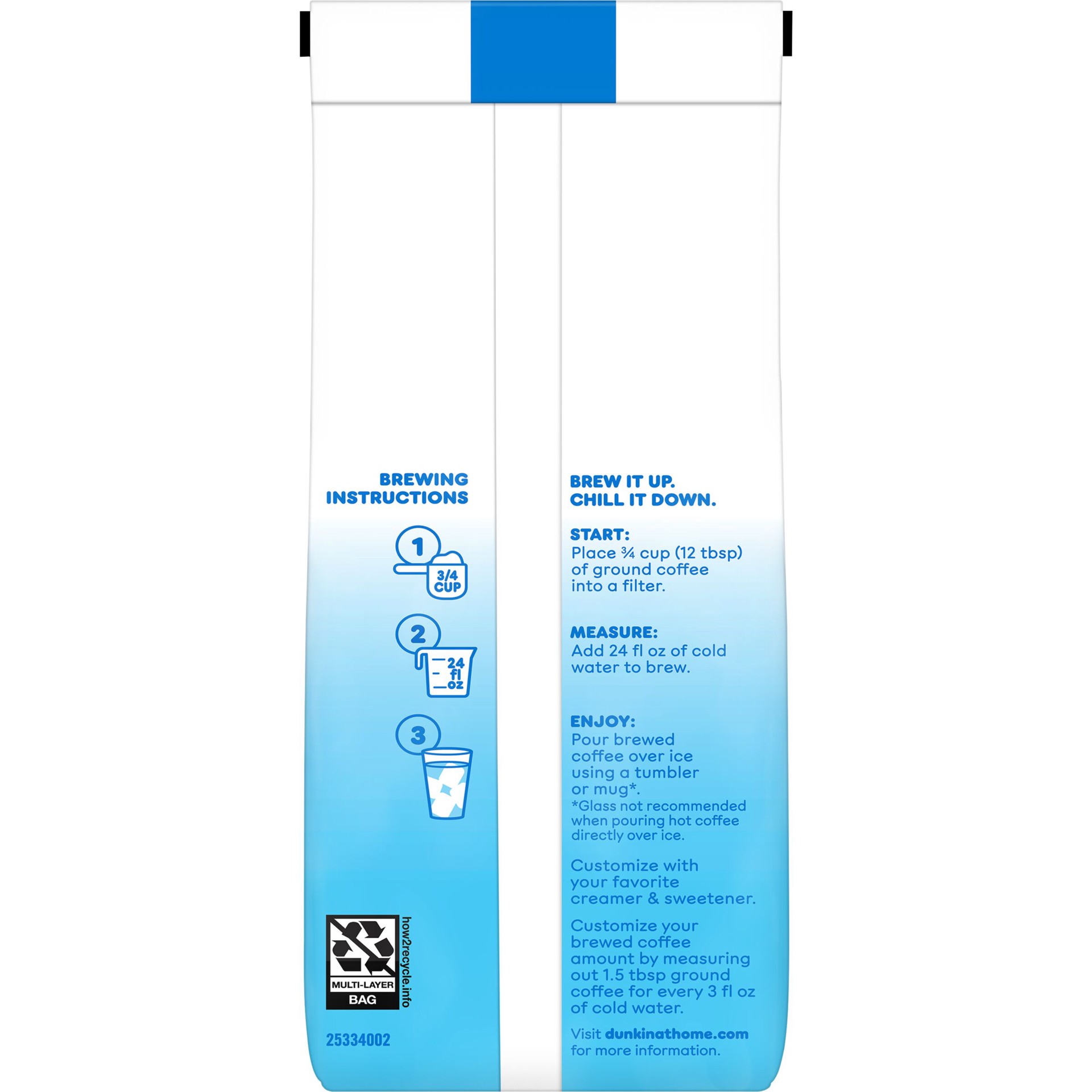 slide 2 of 5, Dunkin' Dunkin’ Cold Ground Coffee, 10 oz. Bag, 10 oz