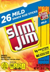 Slim Jim Snack Size Smoked Mild Snack Stick 26 ea