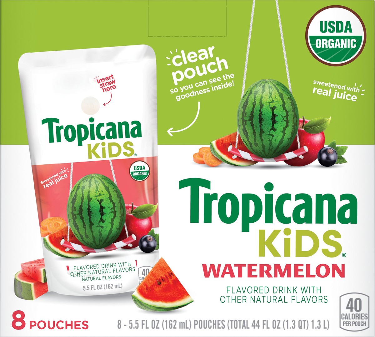 slide 2 of 6, Tropicana Kids Watermelon Flavored Drink - 8 ct, 8 ct