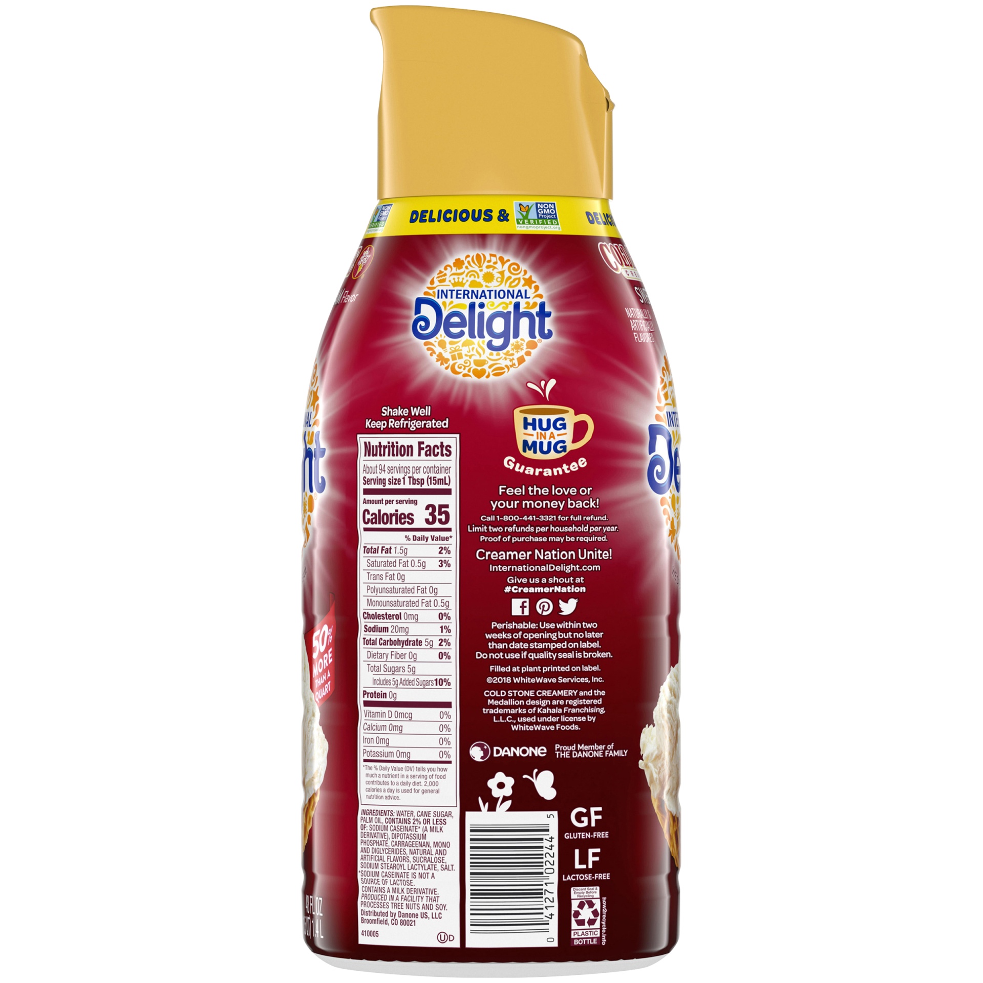 International Delight Cold Stone Creamery Sweet Cream Coffee Creamer 48