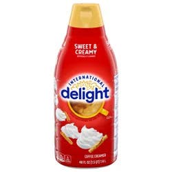 International Delight Coffee Creamer, Sweet & Creamy, 48 FL OZ Bottle