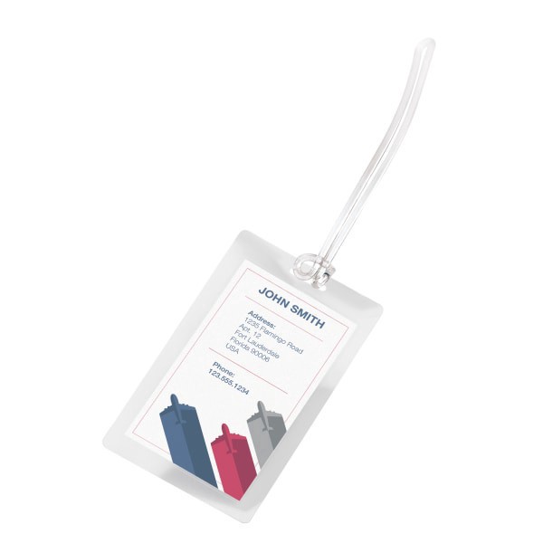 slide 3 of 3, Office Depot® Brand Laminating Pouches, Luggage Tag With Loop, 5 Mil, 2 1/2"" x 4 1/4"", Pack Of 25, 25 ct