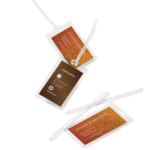 slide 2 of 3, Office Depot® Brand Laminating Pouches, Luggage Tag With Loop, 5 Mil, 2 1/2"" x 4 1/4"", Pack Of 25, 25 ct