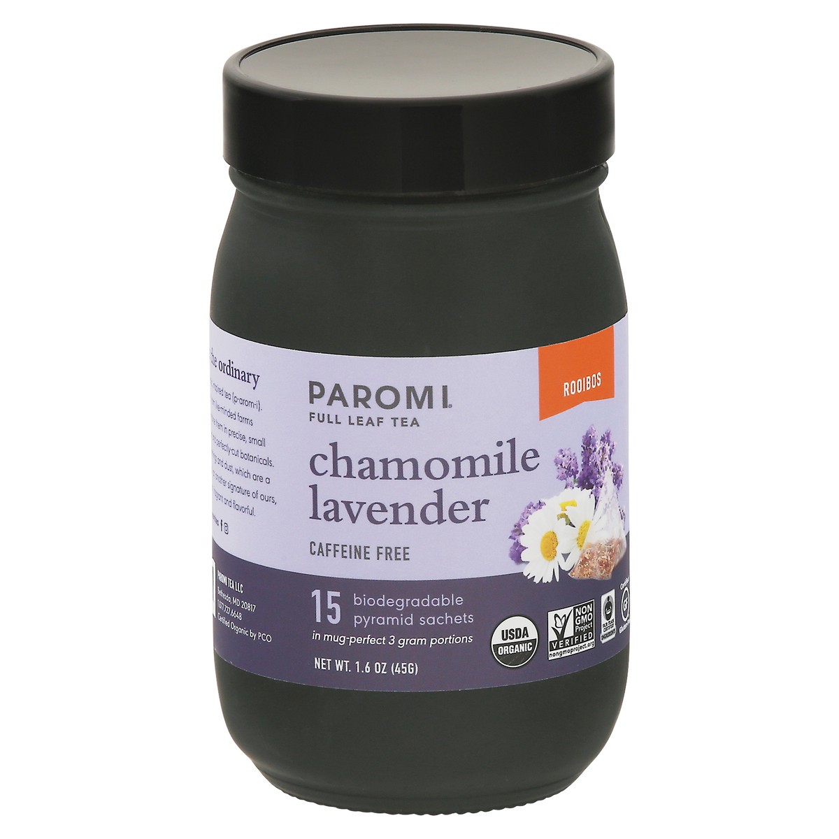 slide 7 of 11, Paromi Tea Sachets Rooibos Caffeine Free Chamomile Lavender 15 Count - 1.6 Oz, 15 ct