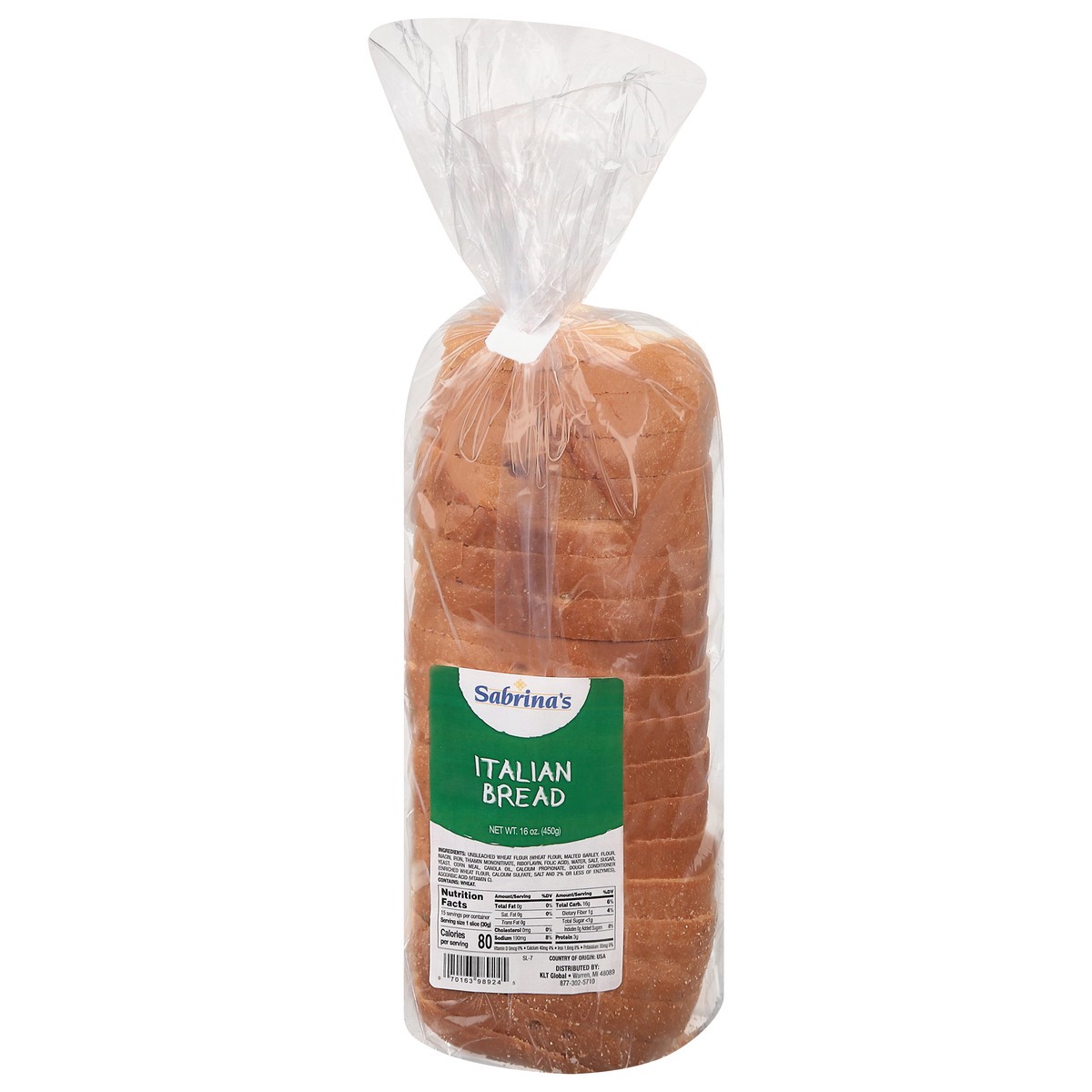 slide 10 of 13, Sabrina's Sabrinas Sliced Italian Bread, 16 oz