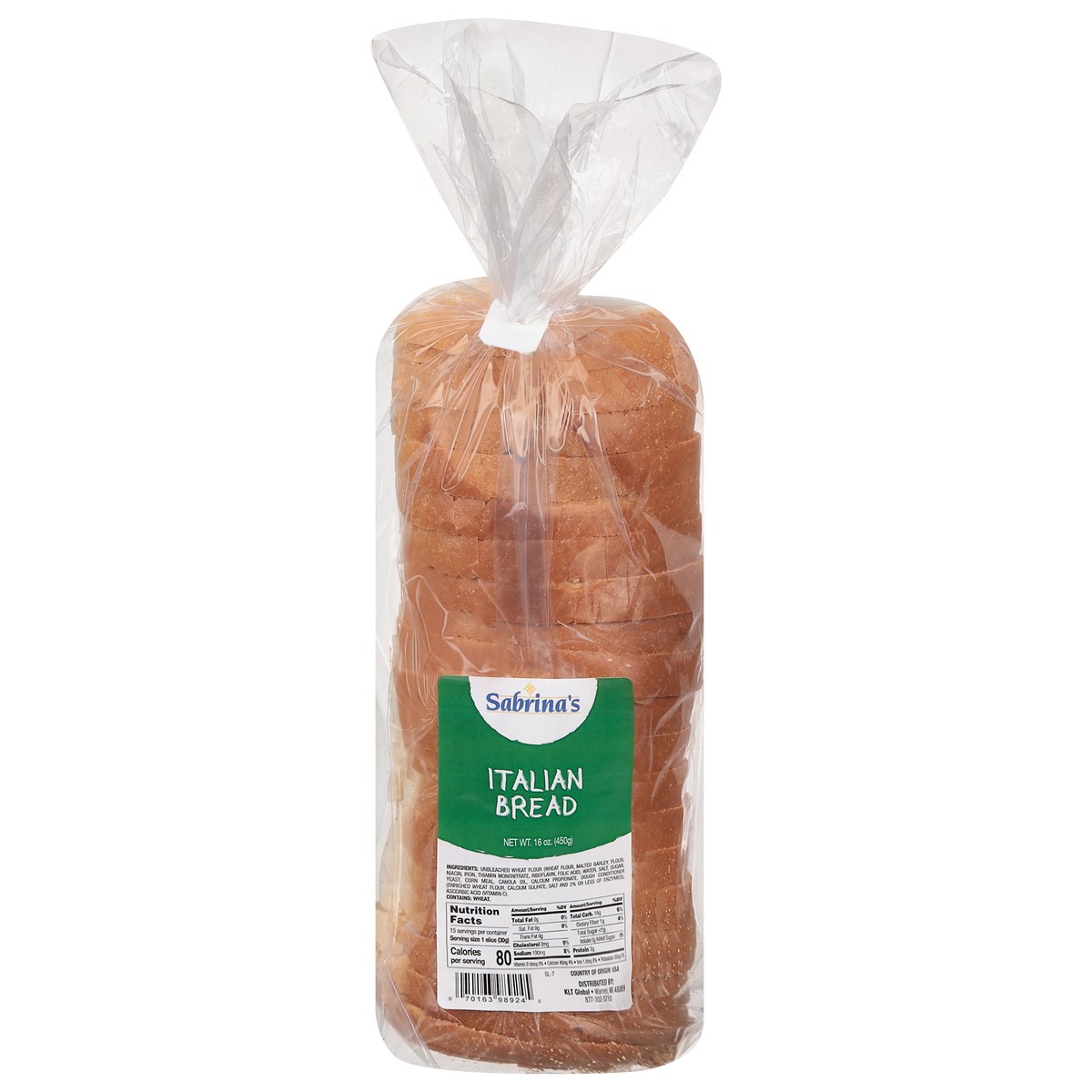 slide 7 of 13, Sabrina's Sabrinas Sliced Italian Bread, 16 oz