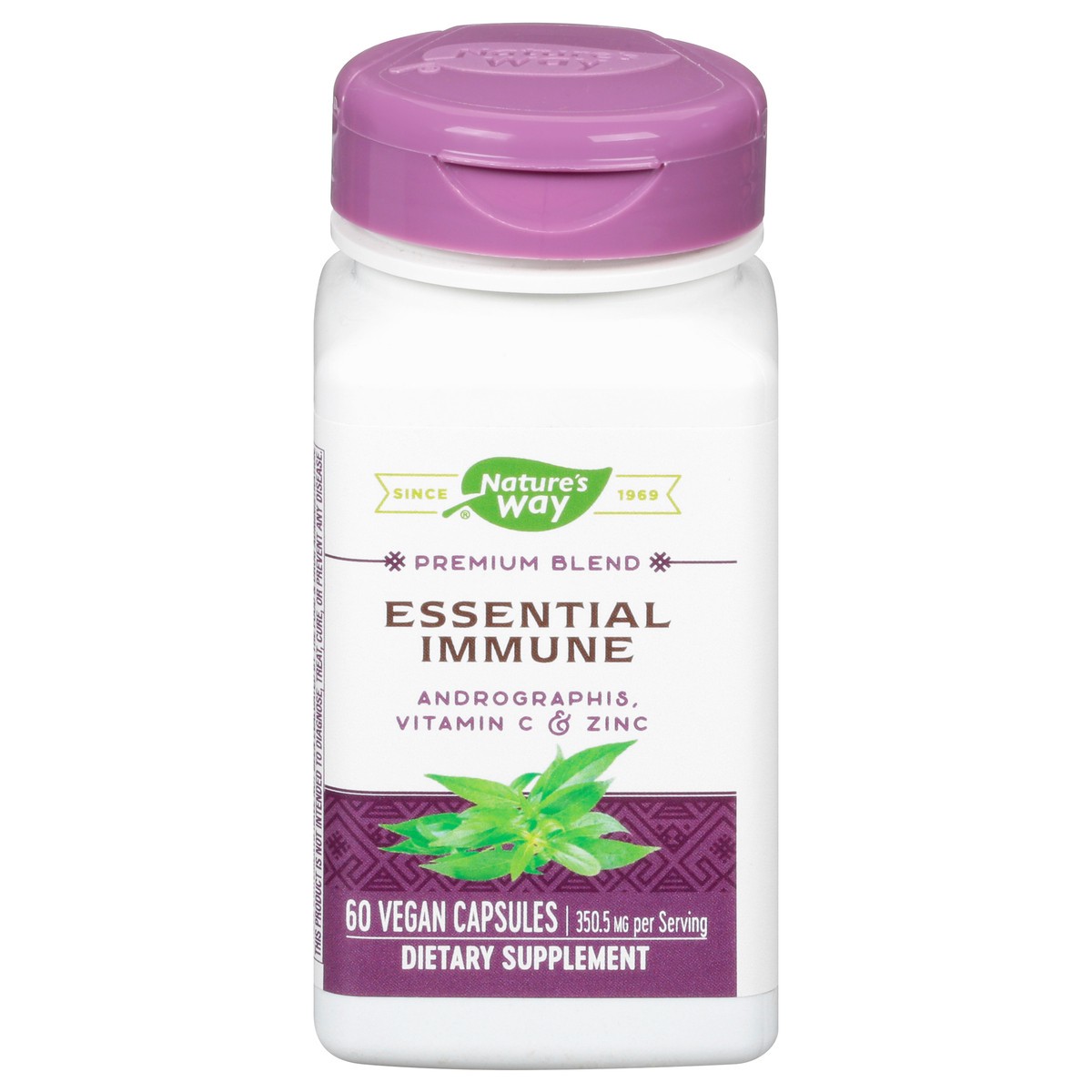 slide 1 of 9, Nature's Way Essential Immune, Supports Immune Health*, Andrographis, Vitamin C, Zinc, 60 Capsules , 60 ct