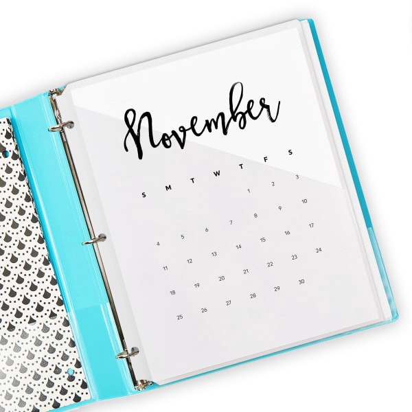 slide 3 of 7, Avery® Binder Pockets For 3 Ring Binders, Clear, Pack Of 5 Binder Pockets, 5 ct