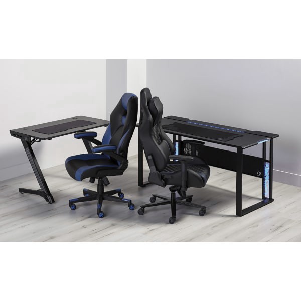 slide 5 of 10, RS Gaming™ Mergence 60""W RGB Gaming Computer Desk With 10 Acoustic Panels, Black, 1 ct