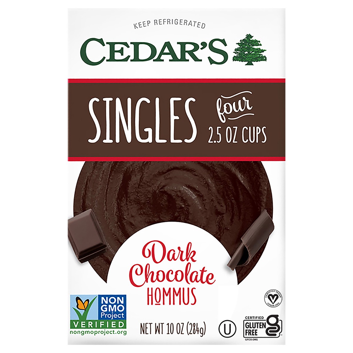 slide 4 of 9, Cedar's Foods Dark Chocolate Hommus Singles, 10 oz