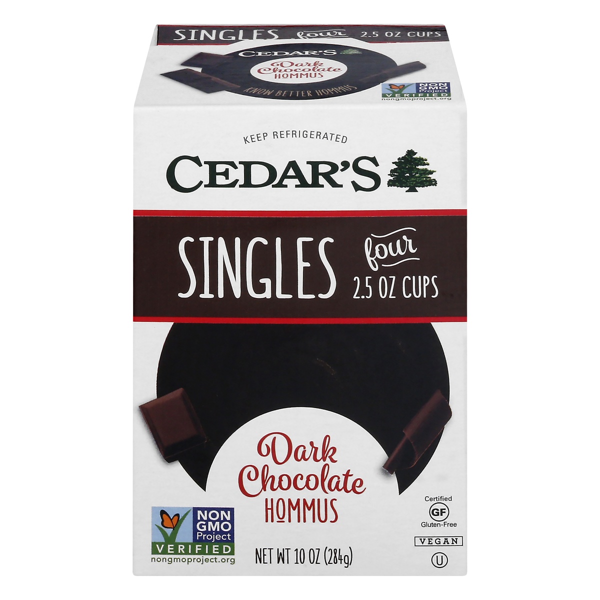 slide 1 of 1, Cedar's Foods Dark Chocolate Hommus Singles, 10 oz