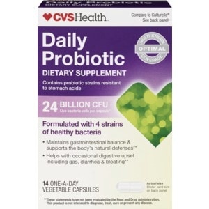 slide 1 of 1, Cvs Health Daily Probiotic Vegetable Capsules, 14 Ct, 14 ct
