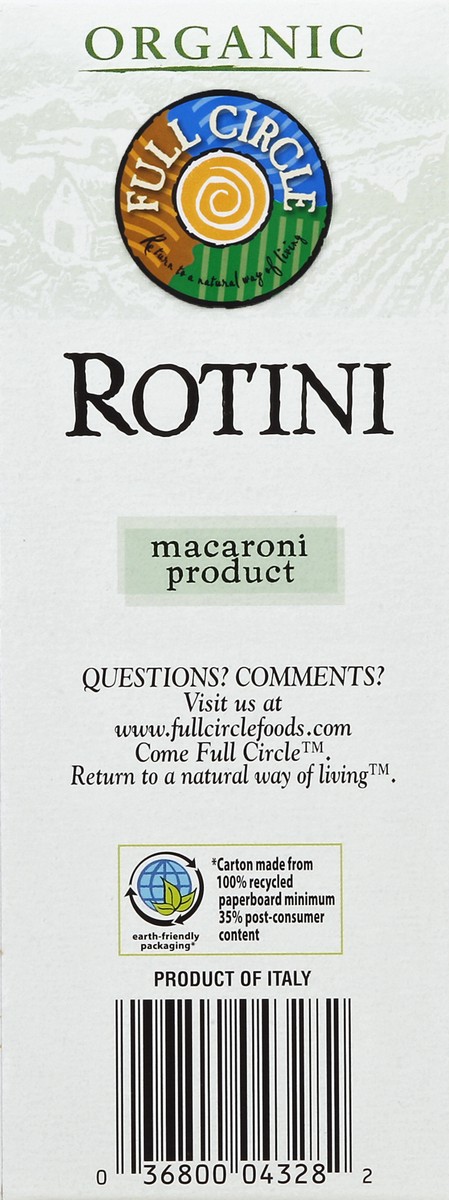 slide 5 of 6, Full Circle Macaroni Product, Rotini, 12 oz