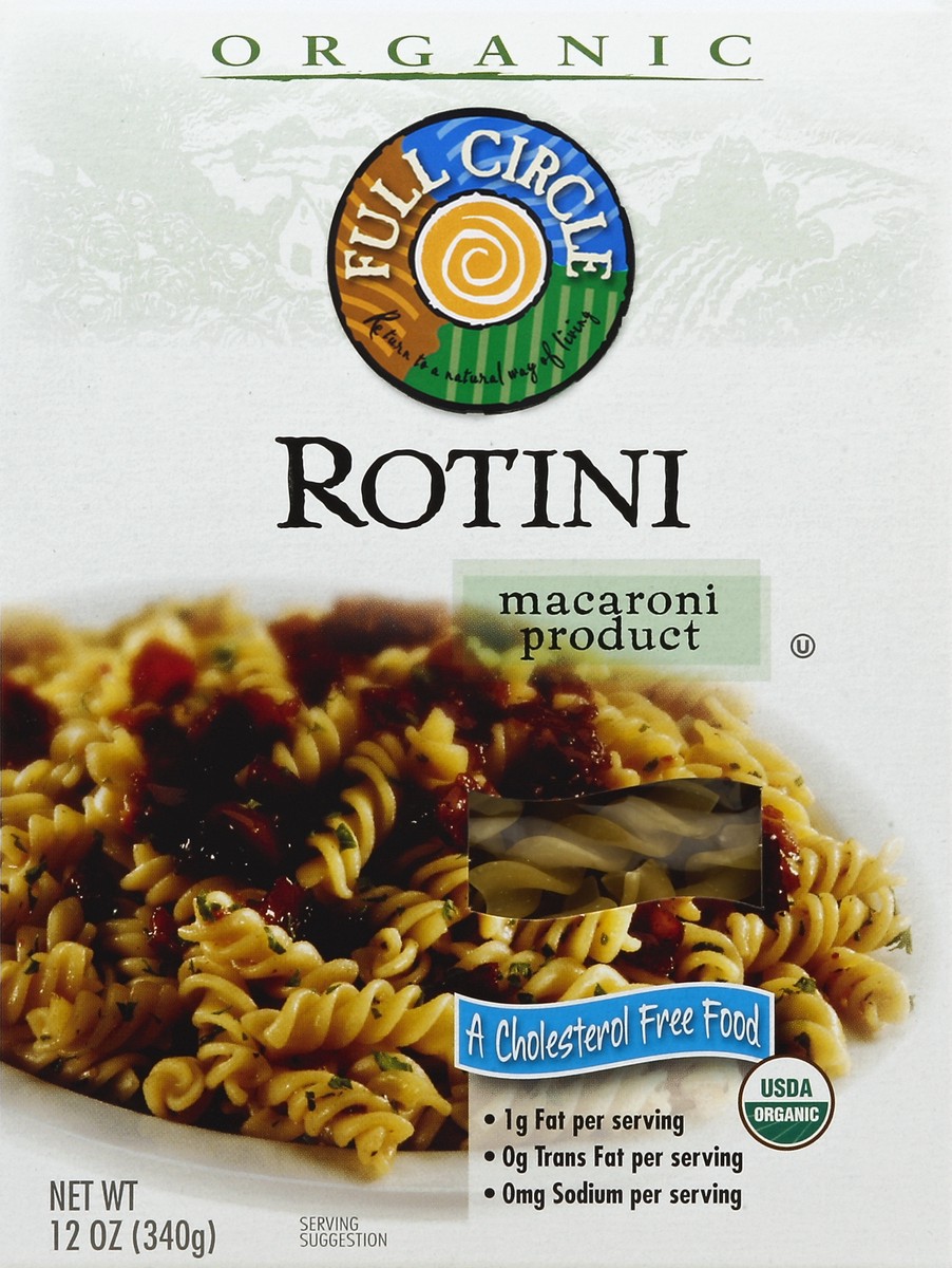 slide 2 of 6, Full Circle Macaroni Product, Rotini, 12 oz