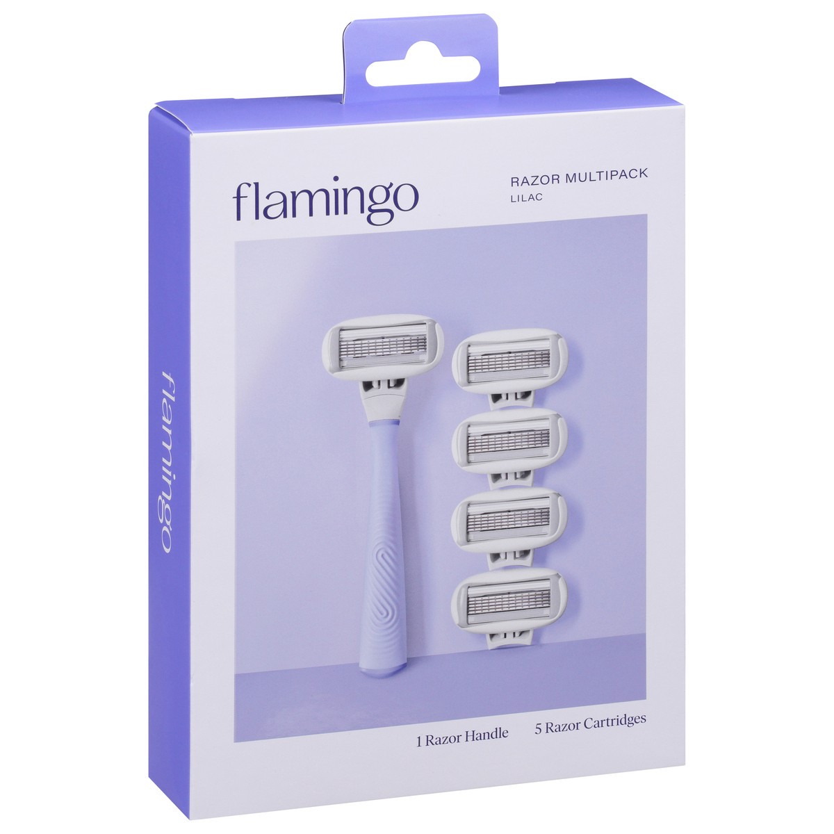 slide 4 of 9, Flamingo Lilac Razor Multipack Kit, 1 ct