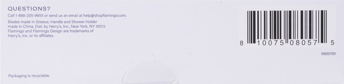 slide 9 of 9, Flamingo Lilac Razor Multipack Kit, 1 ct