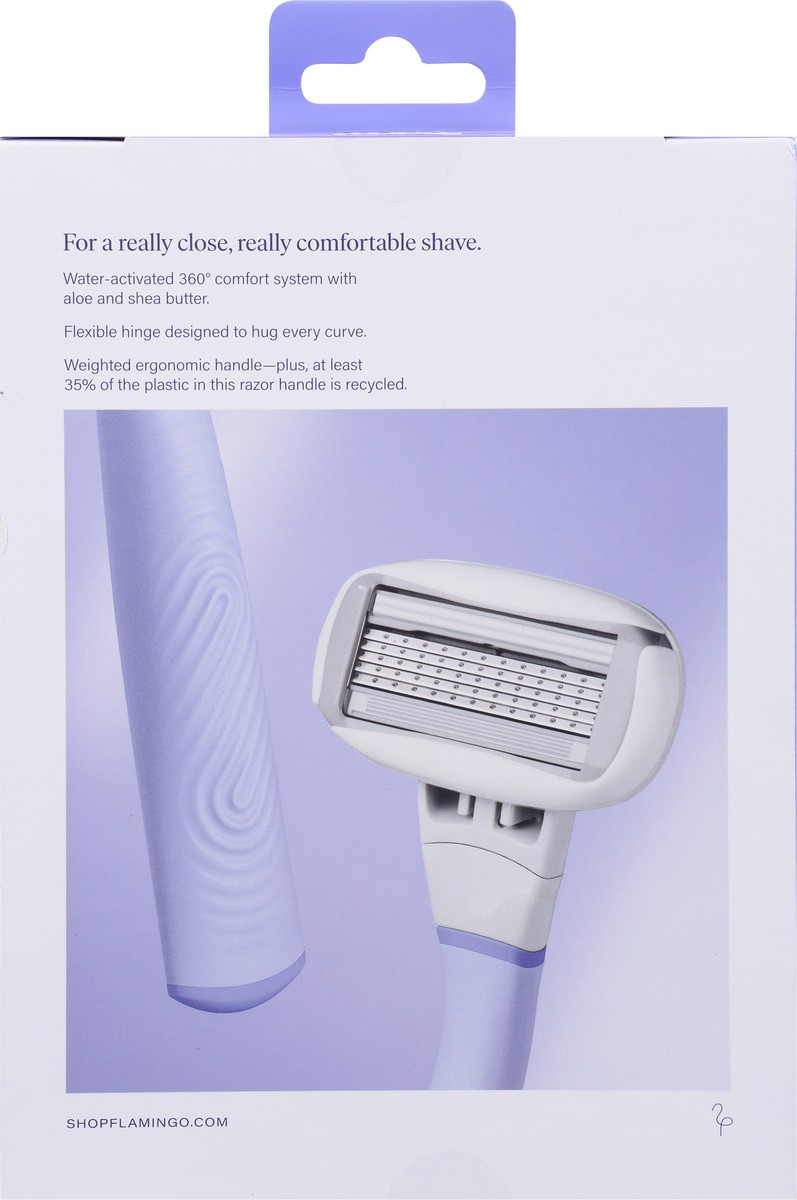 slide 5 of 9, Flamingo Lilac Razor Multipack Kit, 1 ct