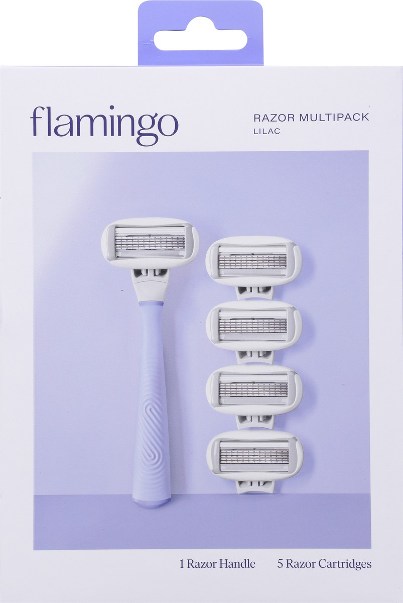 slide 3 of 9, Flamingo Lilac Razor Multipack Kit, 1 ct
