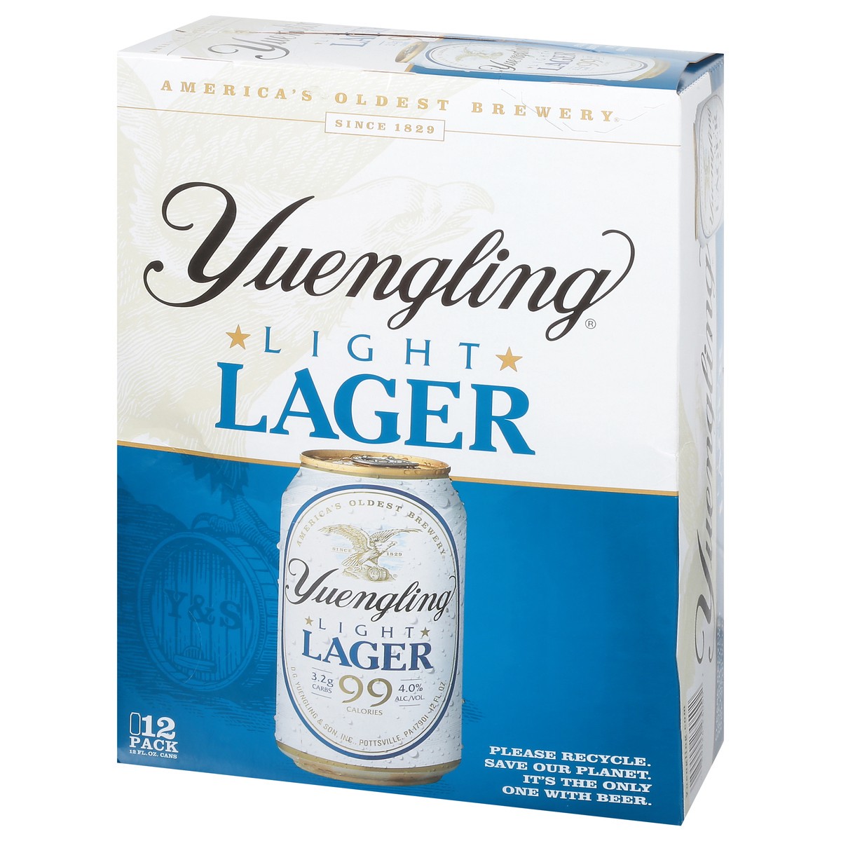 slide 3 of 9, Yuengling Light Lager Beer 12 - 12 fl oz Cans, 12 ct; 12 fl oz