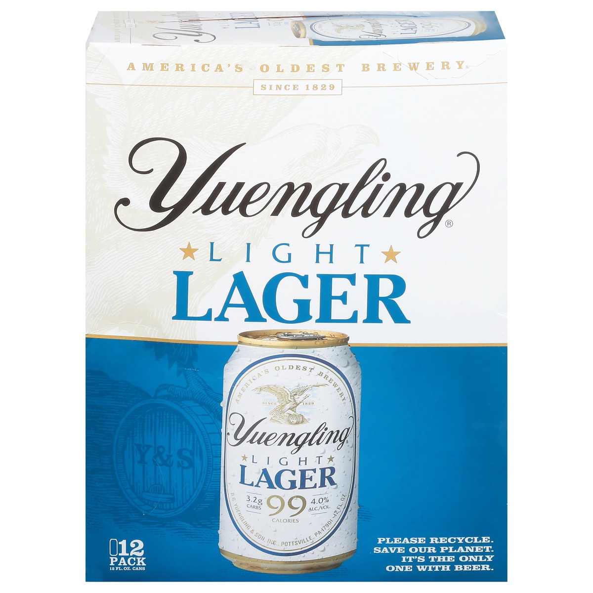 slide 1 of 9, Yuengling Light Lager Beer 12 - 12 fl oz Cans, 12 ct; 12 fl oz