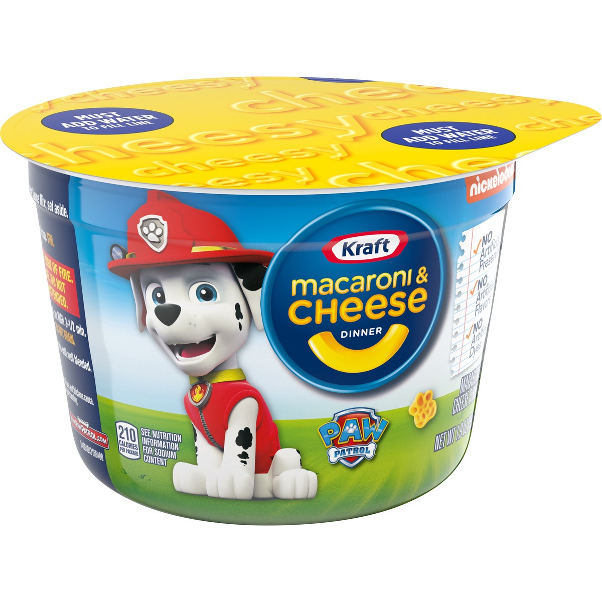 slide 2 of 9, Kraft Mac & Cheese Macaroni and Cheese Easy Microwavable Dinner with Nickelodeon Paw Patrol Pasta Shapes, 1.9 oz Cup, 1.9 oz