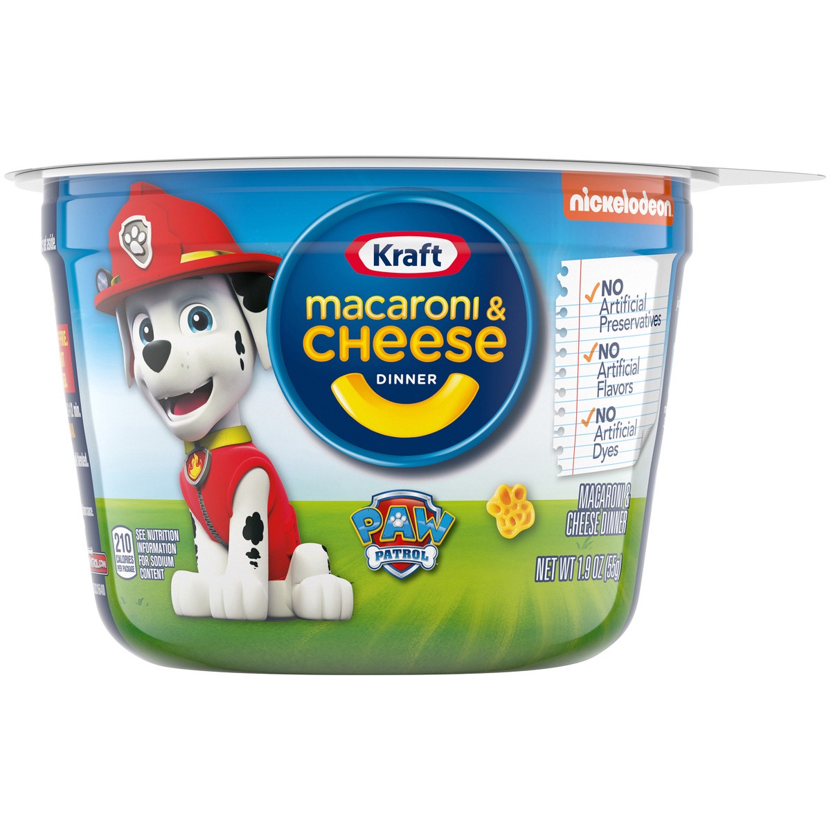 slide 7 of 9, Kraft Mac & Cheese Macaroni and Cheese Easy Microwavable Dinner with Nickelodeon Paw Patrol Pasta Shapes, 1.9 oz Cup, 1.9 oz