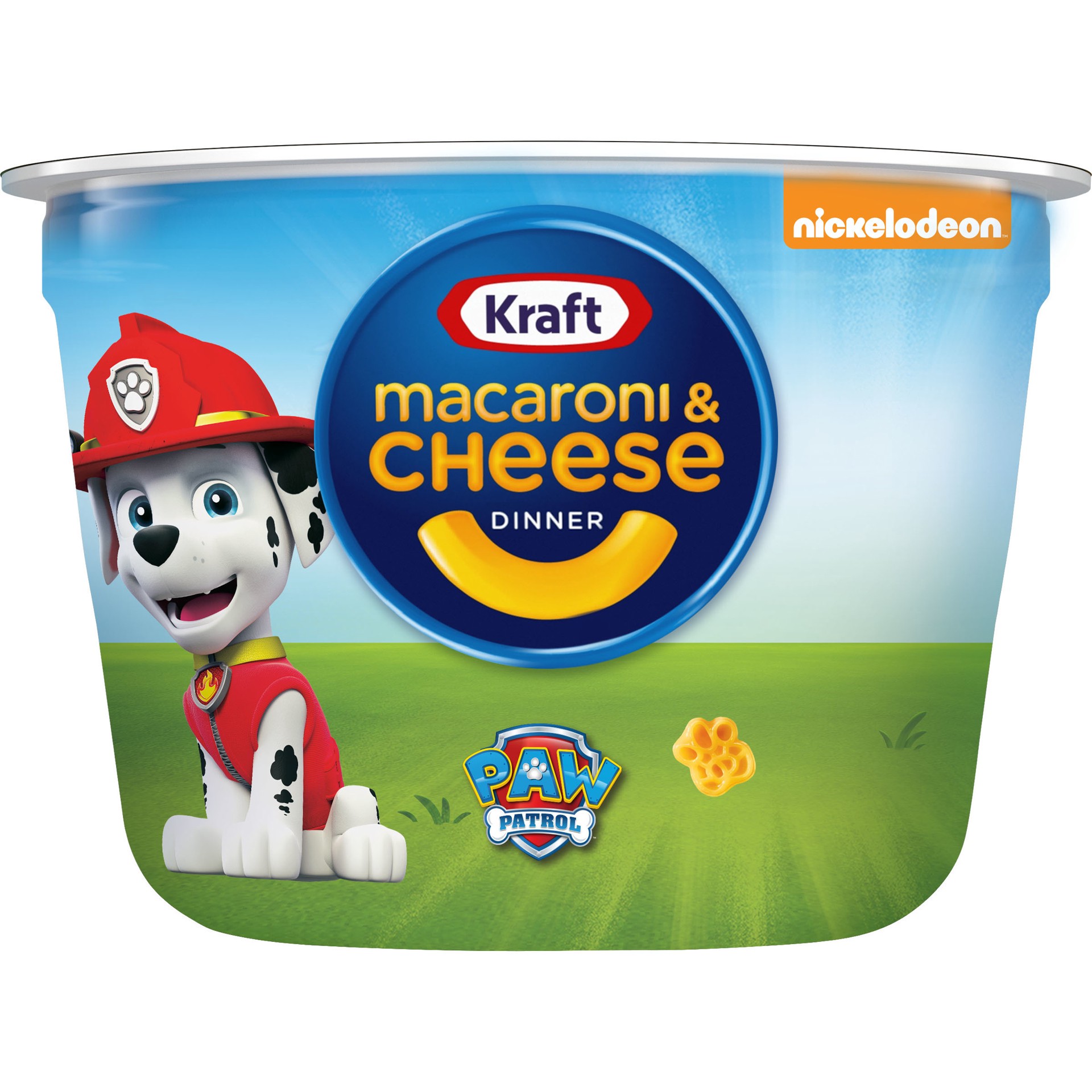 slide 1 of 9, Kraft Mac & Cheese Macaroni and Cheese Easy Microwavable Dinner with Nickelodeon Paw Patrol Pasta Shapes, 1.9 oz Cup, 1.9 oz