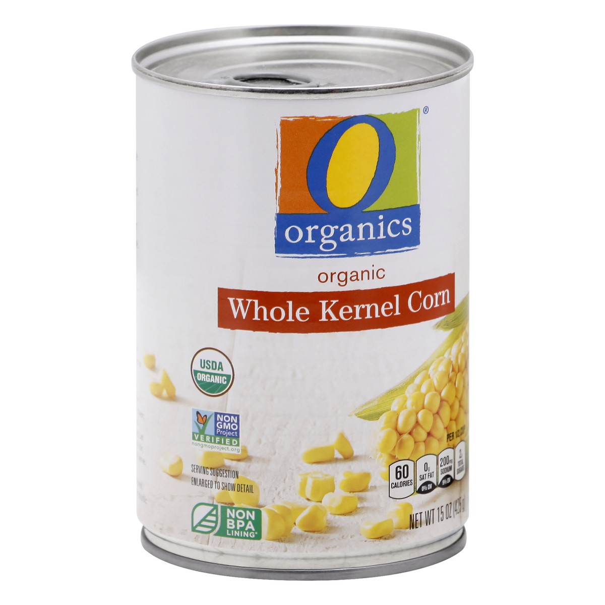 slide 7 of 13, O Organics Organic Whole Kernel Corn, 15.25 oz