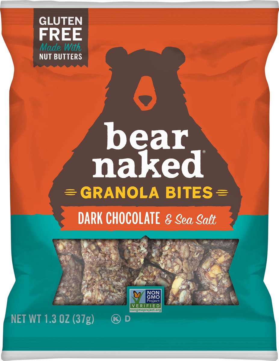 slide 7 of 8, Bear Naked Dark Chocolate & Sea Salt Granola Bites 1.3 oz, 1.3 oz