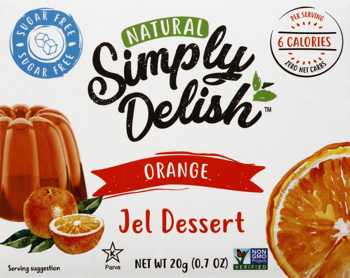 slide 13 of 13, Simply Delish Orange Jel Dessert 20 gr, 1.6 oz