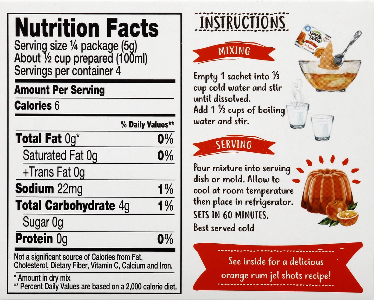 slide 5 of 13, Simply Delish Orange Jel Dessert 20 gr, 1.6 oz