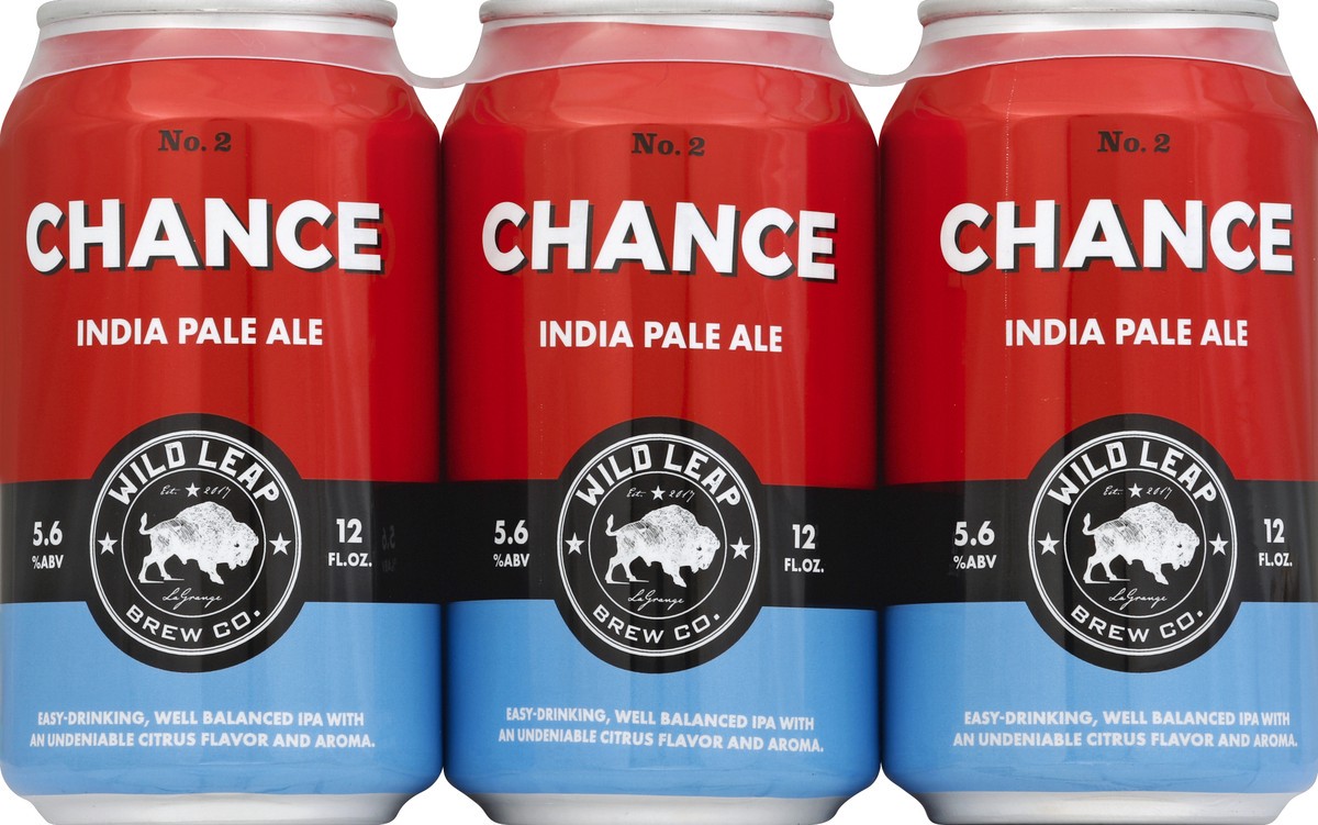 slide 3 of 4, Wild Leap Chance India Pale Ale 6 - 12 fl oz Cans, 6 ct; 12 oz