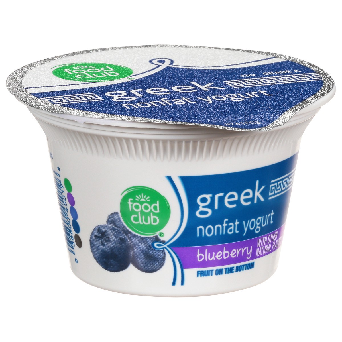 slide 2 of 11, Food Club Blueberry Fruit On The Bottom Greek Nonfat Yogurt, 5.3 oz