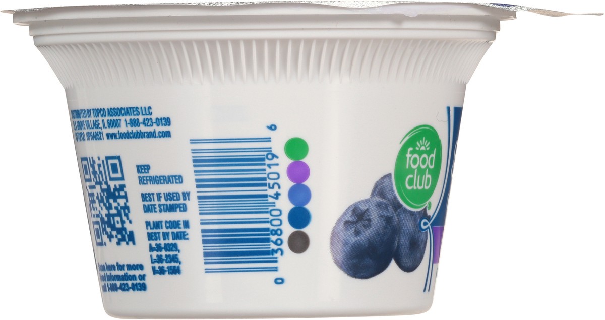 slide 7 of 11, Food Club Blueberry Fruit On The Bottom Greek Nonfat Yogurt, 5.3 oz