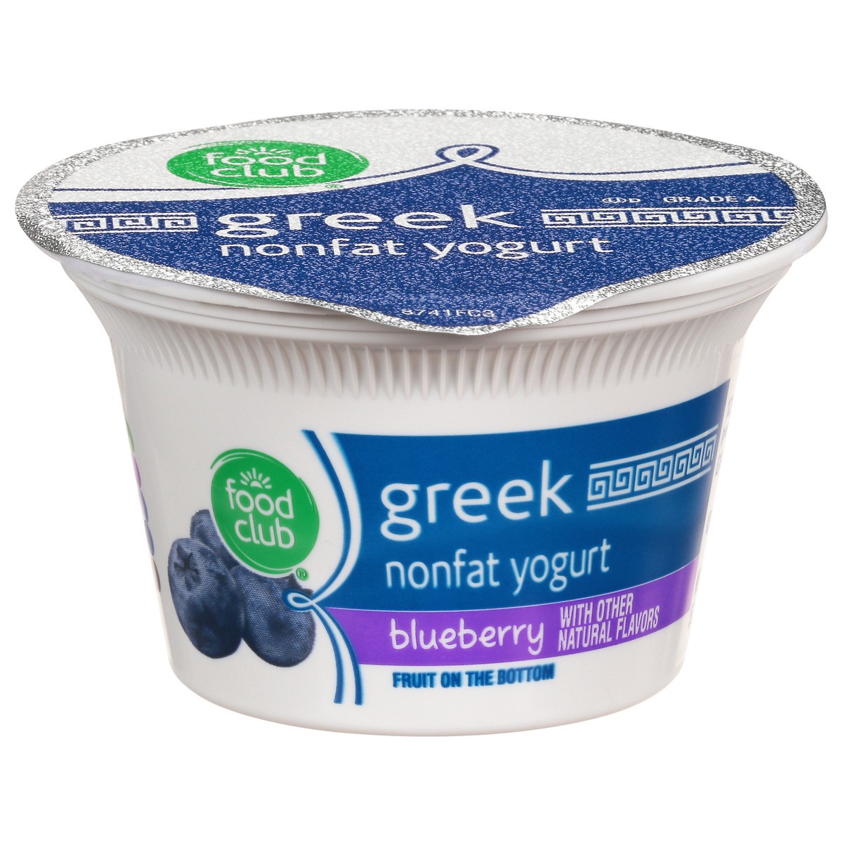 slide 11 of 11, Food Club Blueberry Fruit On The Bottom Greek Nonfat Yogurt, 5.3 oz