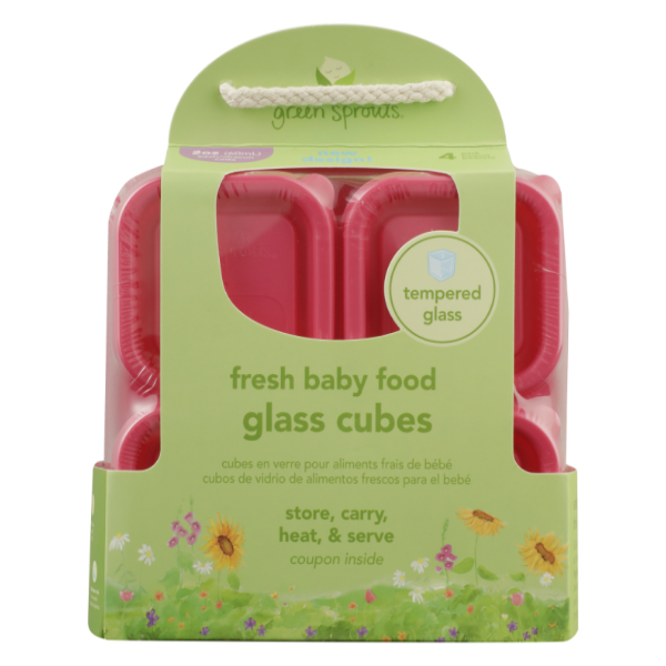 slide 1 of 1, Green Sprouts 'Glass Baby Food Cubes - Asst, 4 ct