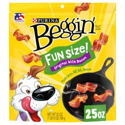 Purina Beggin' With Real Meat Dog Treats, Fun Size Original With Bacon Flavor
