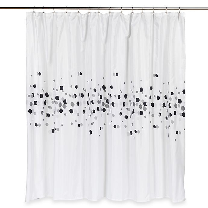 slide 1 of 1, DOTS Fabric Shower Curtain, 108 in x 72 in