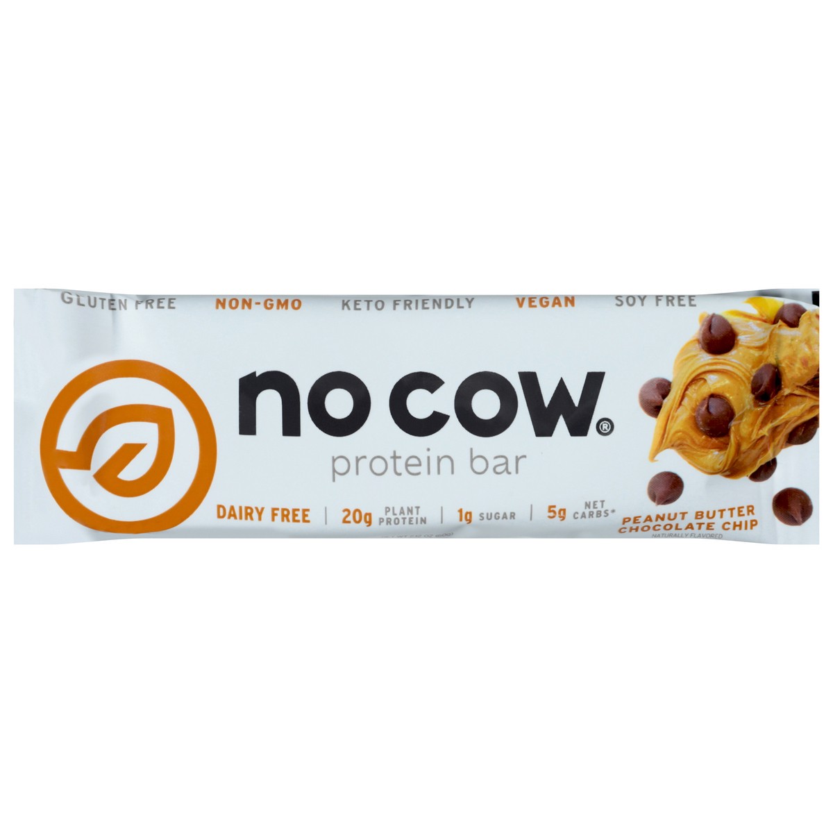 slide 1 of 9, No Cow Peanut Butter Chocolate Chip Protein Bar, 2.14 oz