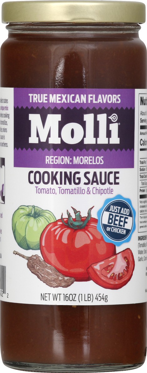 slide 2 of 8, Molli Morelos Cooking Sauce, 16 oz