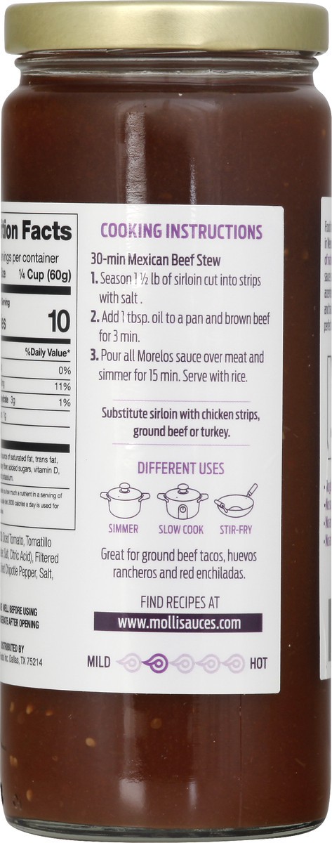 slide 4 of 8, Molli Morelos Cooking Sauce, 16 oz