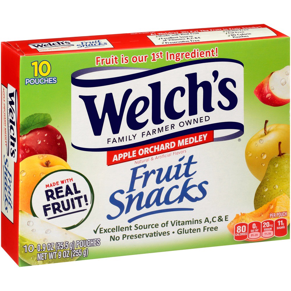 slide 2 of 8, Welch's Apple Orchard Medley Fruit Snacks, 9 oz