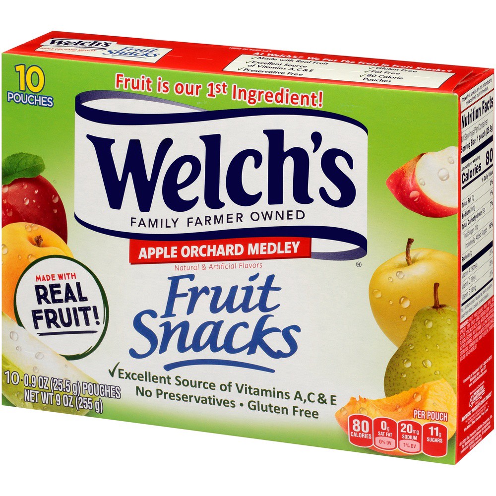 slide 3 of 8, Welch's Apple Orchard Medley Fruit Snacks, 9 oz