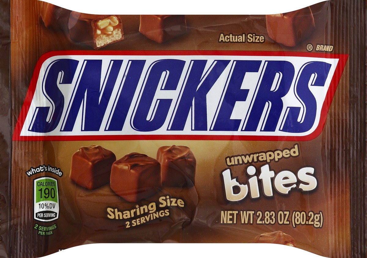 slide 2 of 5, Snickers Bite Size Bite Size King Size Candy, 2.83 oz