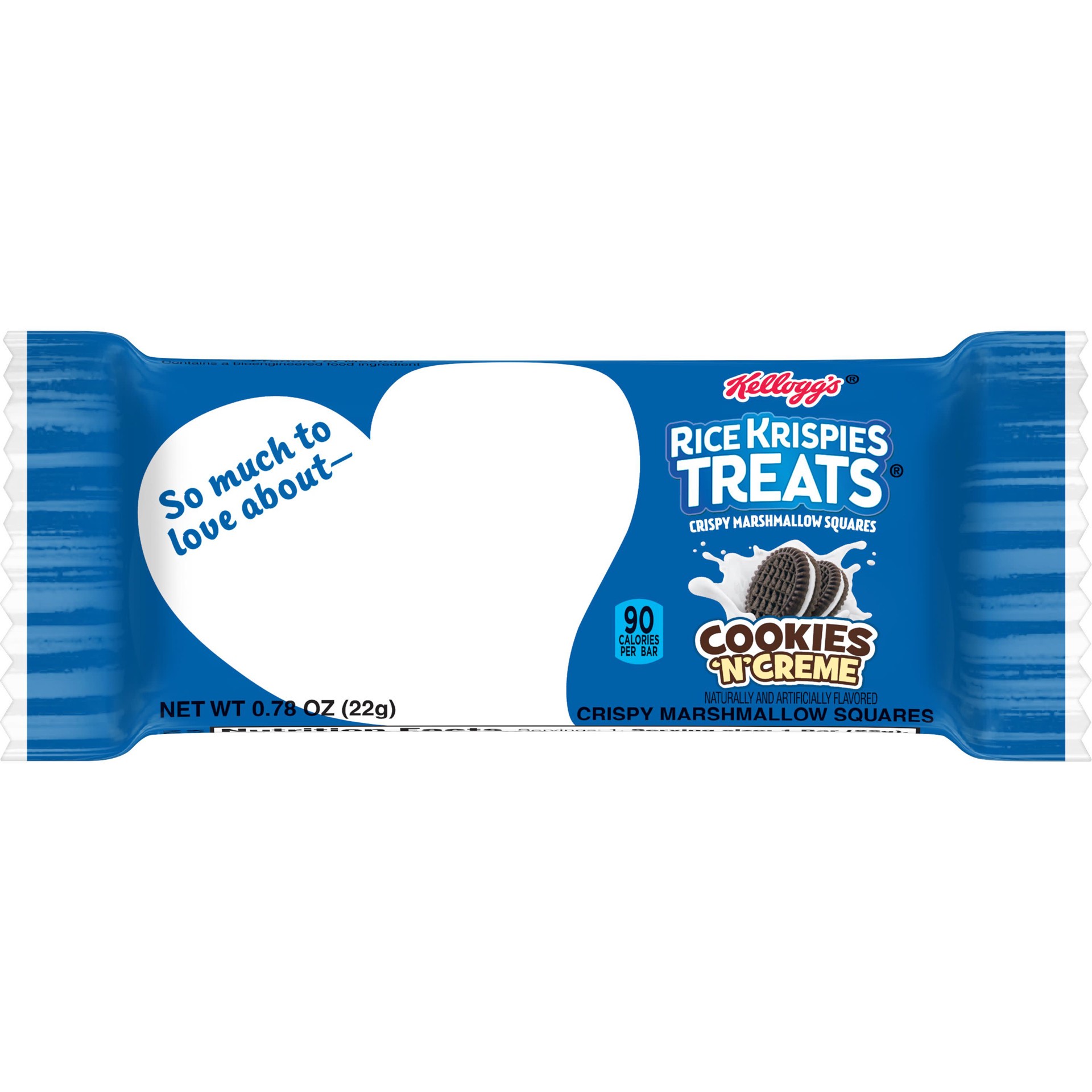 slide 1 of 7, Rice Krispies Treats Kellogg's Rice Krispies Treats Marshmallow Snack Bars, Cookies 'n' Creme, 0.78 oz, 0.77 oz